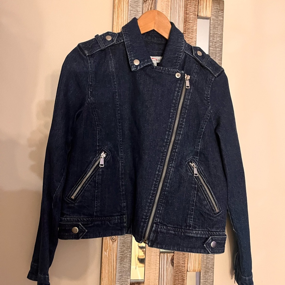 LOFT Dark Blue Denim Jacket XS petite